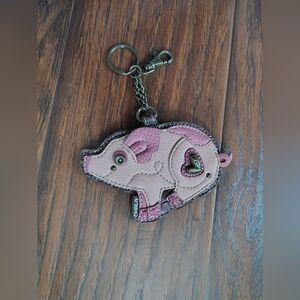Chala Pink Pig Keychain Wallet